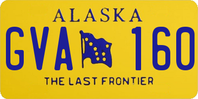 AK license plate GVA160