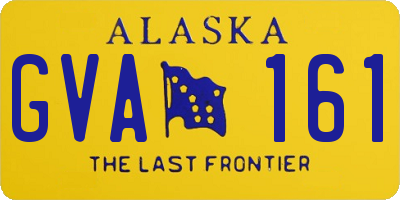 AK license plate GVA161