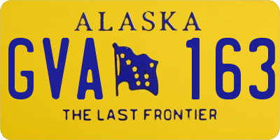AK license plate GVA163
