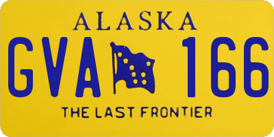 AK license plate GVA166