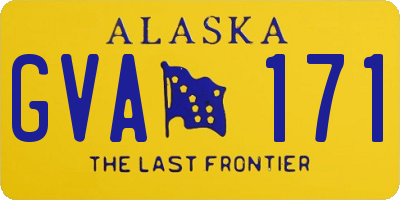 AK license plate GVA171