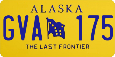 AK license plate GVA175