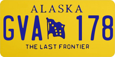 AK license plate GVA178