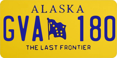 AK license plate GVA180