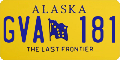 AK license plate GVA181