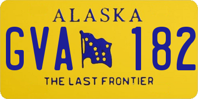 AK license plate GVA182