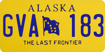 AK license plate GVA183