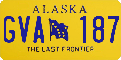 AK license plate GVA187