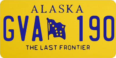 AK license plate GVA190