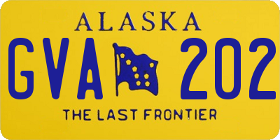AK license plate GVA202