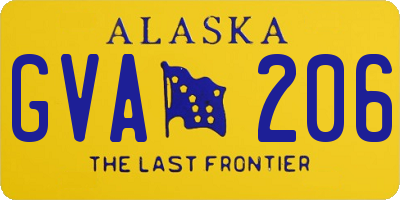 AK license plate GVA206