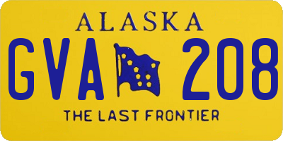 AK license plate GVA208