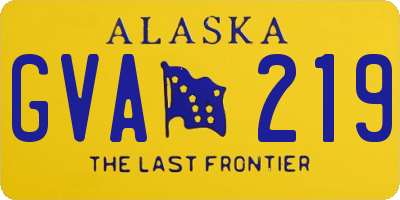 AK license plate GVA219