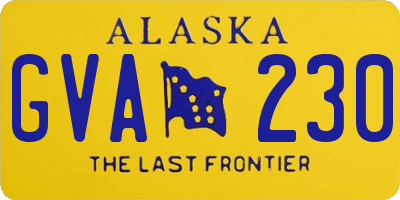 AK license plate GVA230