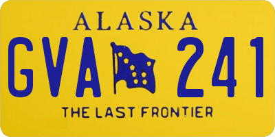 AK license plate GVA241