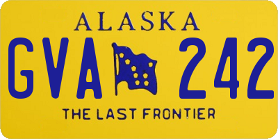 AK license plate GVA242