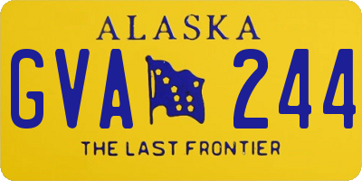 AK license plate GVA244