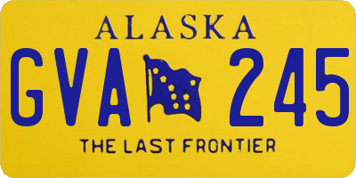 AK license plate GVA245