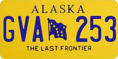 AK license plate GVA253