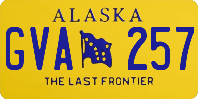 AK license plate GVA257