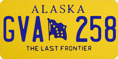 AK license plate GVA258