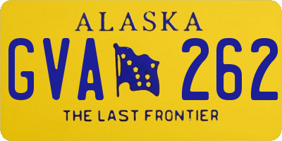AK license plate GVA262
