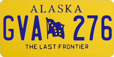AK license plate GVA276