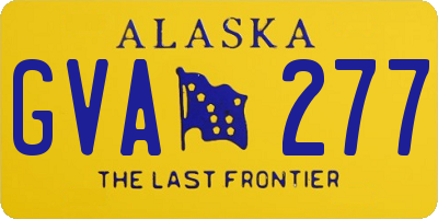 AK license plate GVA277