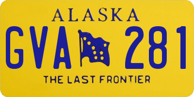 AK license plate GVA281