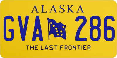 AK license plate GVA286