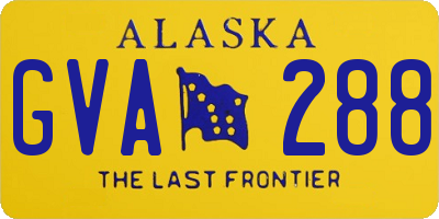 AK license plate GVA288