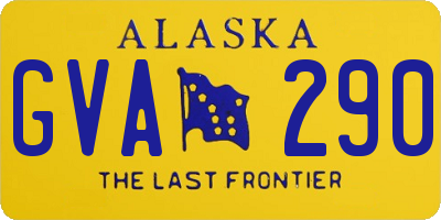 AK license plate GVA290