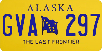 AK license plate GVA297