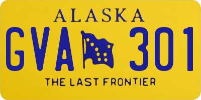 AK license plate GVA301