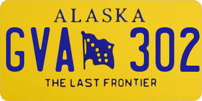 AK license plate GVA302