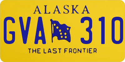 AK license plate GVA310