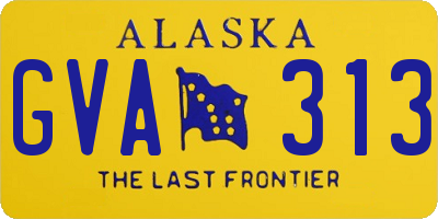 AK license plate GVA313