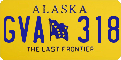 AK license plate GVA318