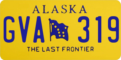 AK license plate GVA319