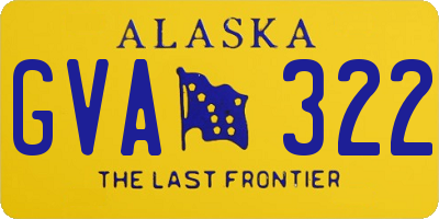 AK license plate GVA322
