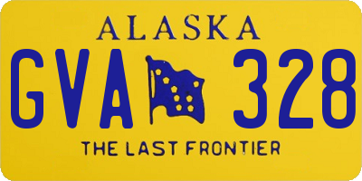 AK license plate GVA328
