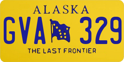 AK license plate GVA329