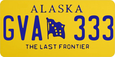 AK license plate GVA333