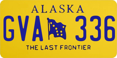 AK license plate GVA336