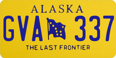 AK license plate GVA337