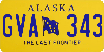AK license plate GVA343