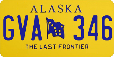 AK license plate GVA346