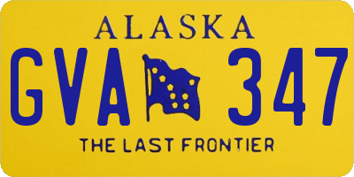 AK license plate GVA347