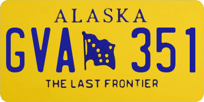 AK license plate GVA351