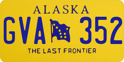 AK license plate GVA352
